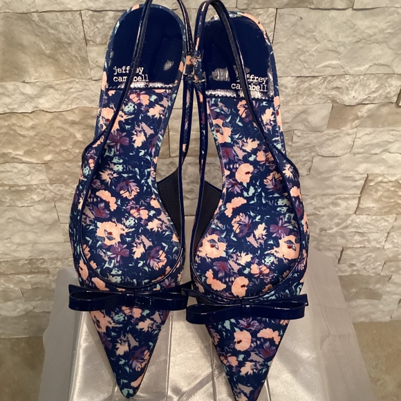 Jeffrey Campbell Floral Slingback Kitten Heels - Picture 2 of 10